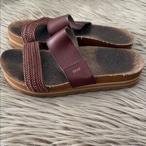 Reef Women's Burgundy and Brown Sandals